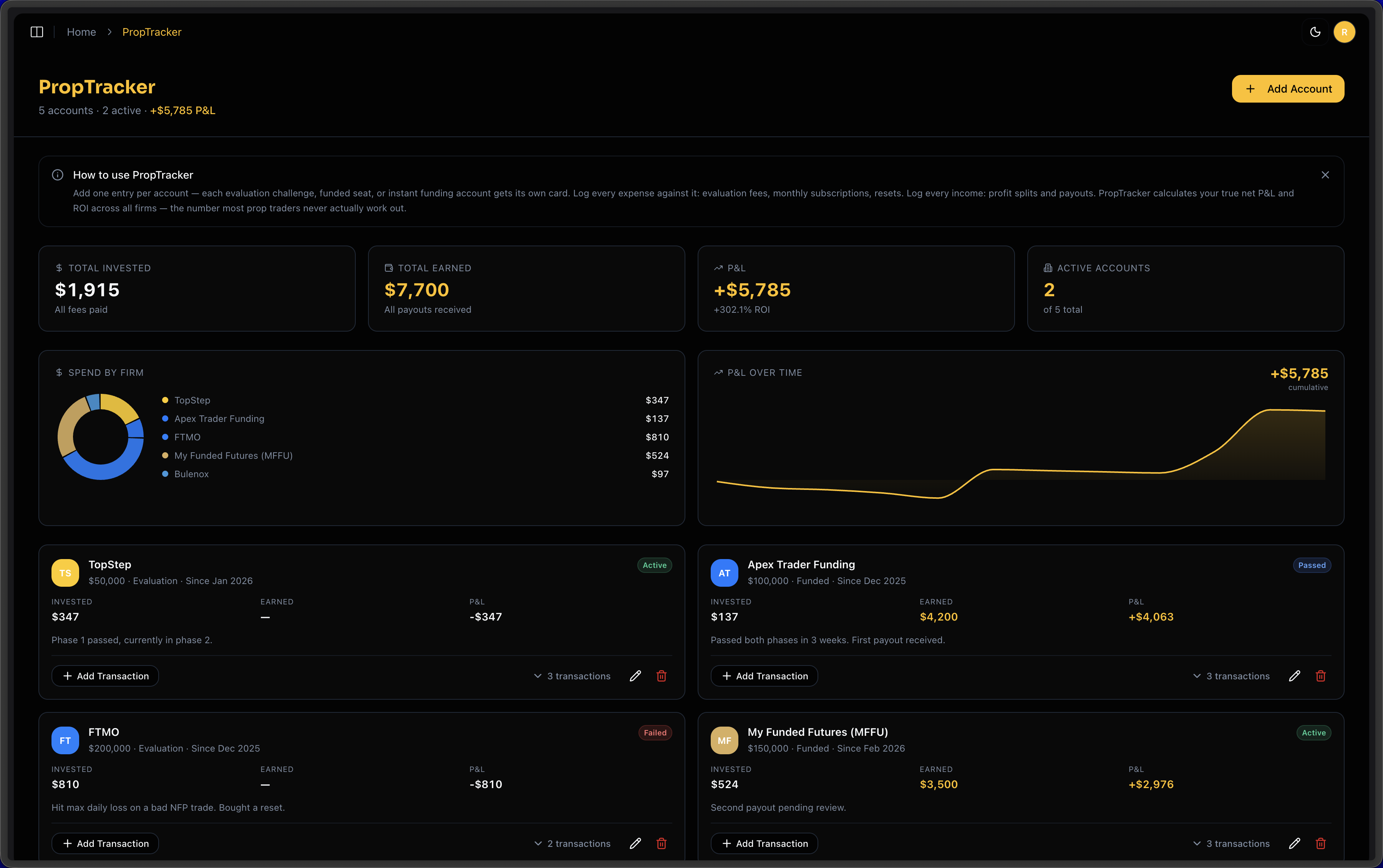 How to Track Multiple Prop Firm Accounts in One Place (For Free)
